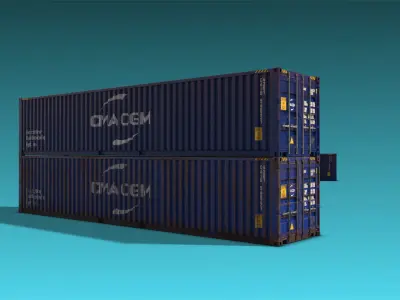 Shipping Container 08 Low-poly 3D model