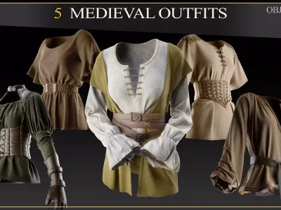 5 Medieval Outfit 3D print model