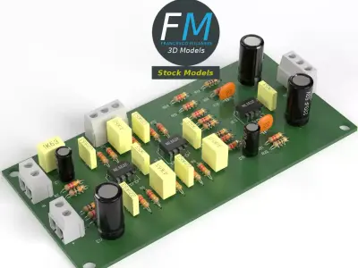 Electronic circuit 2 3D model
