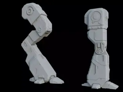 Robot leg 3D model