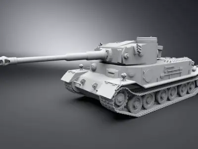 Vk 4501 Tiger Scale model 3D print model
