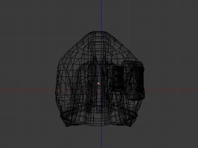 Sci-Fi Low Poly GameReady Helmet 3D Model Low-poly 3D model