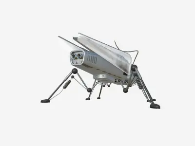 Insect Robot F01 Steel - SciFi Character Design Low-poly 3D model