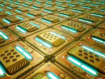 PBR Seamless Sci-Fi Texture 39 Low-poly 3D model