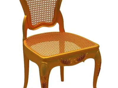 Classical Dining chair Low-poly 3D model