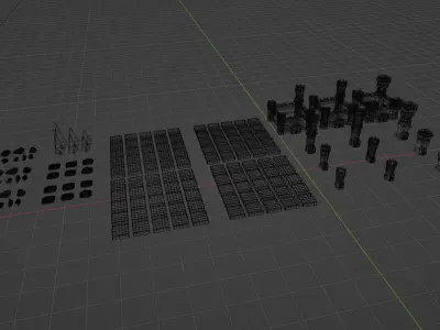 tower defance game ready low poly tower pack  Low-poly 3D model