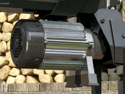 Electric Log Splitter with Stand 3D model