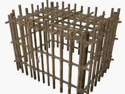 Medieval Prisoner Cell V02 Low-poly 3D model