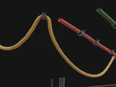 Cables 01 Low-poly 3D model