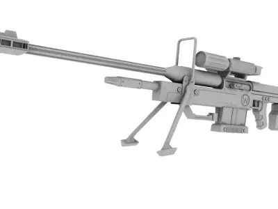 Sniper Rifle 3D model