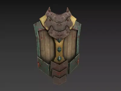 Shield Pbr gamerady realistic Low-poly 3D model