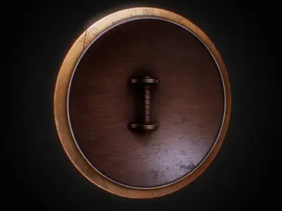 Spartan Shield Low-poly 3D model get