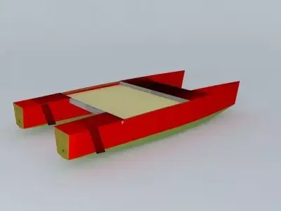 Booby 5500 catamaran 3D model