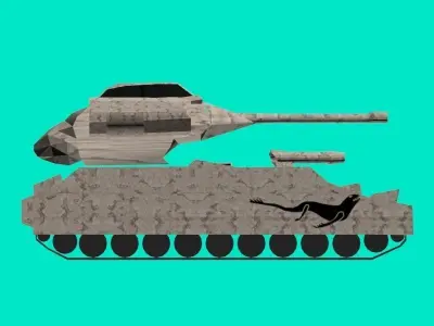 Juggernaut tank Low-poly 3D model