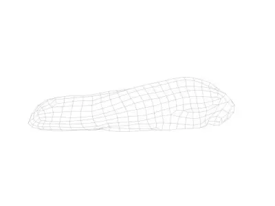 Raw Pig Tongue Low-poly 3D model