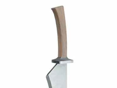Hooksword Low-poly 3D model