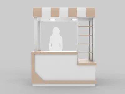 Pop Up Stall 3D model