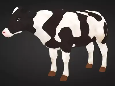 Cow - Stylized Low-poly 3D model