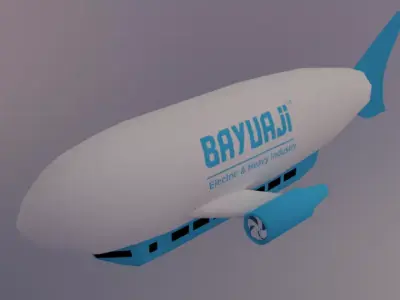 jet propeled Airship 3D model