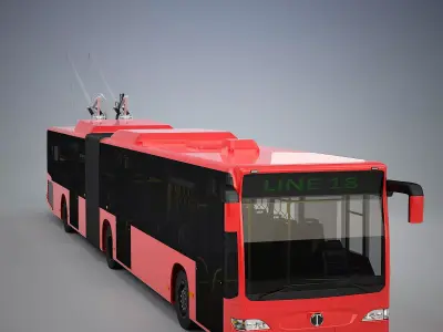 Articulated Trolleybus 3D model