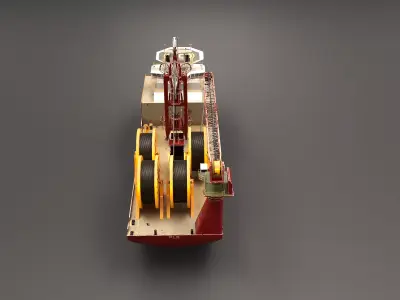 Offshore Aged Pipe Layer Vessel - PBR Subsea Construction Ship Low-poly 3D model