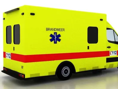Mercedes Benz Sprinter Truck Belgium Ambulance 3D model