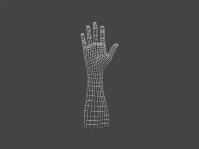 HAND-014 Right Hand Low-poly 3D model