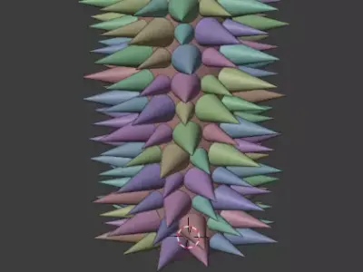 Barbed roller Free low-poly 3D model