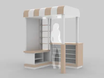 Pop Up Stall 3D model