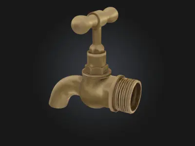 Bronze Faucet Classic Metallic Fixture  3D model