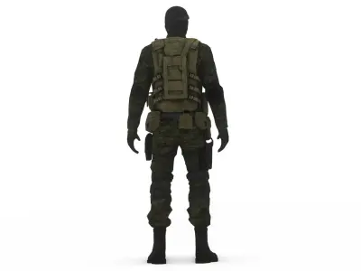 US Special Forces Operator Stealth Uniform 3D Model Low-poly 3D model
