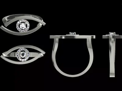 Messika Lucky Eye Pave 3D print model