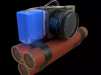 Dynamite optical trap Low-poly 3D model