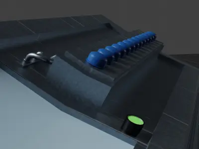 Control Panel Slighly Curved Low-poly 3D model