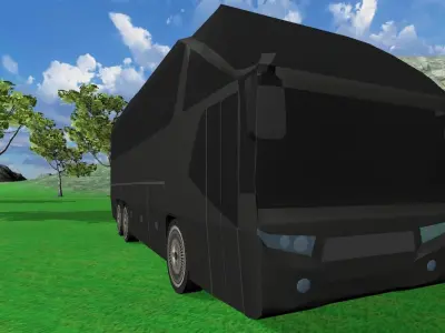2 bus packet Low-poly 3D model