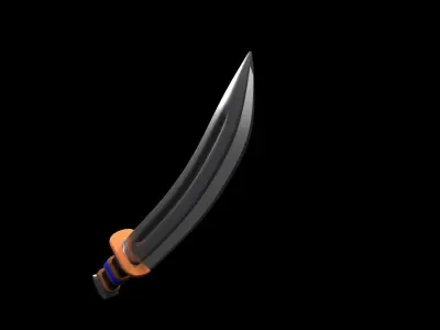 color full and sharp sword  Low-poly 3D model