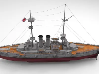 HMS Goliath Battleship 3D Model 3D model