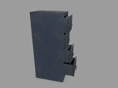 Cabinet concrete block Low-poly 3D model