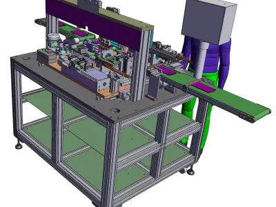 Side labeling machine 3D model