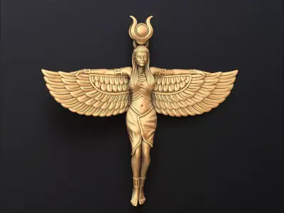 Isis Egyptian Goddess Pendant v6 3D print model