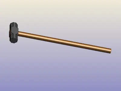 Sledgehammer tube with hole in it Free 3D model
