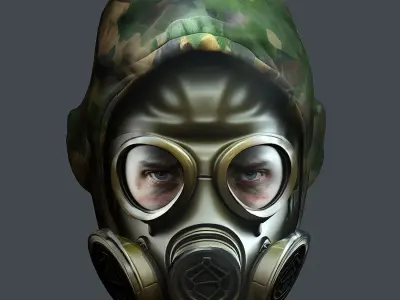 Helmet 3d model military combat Military Low-poly Low-poly 3D model 46