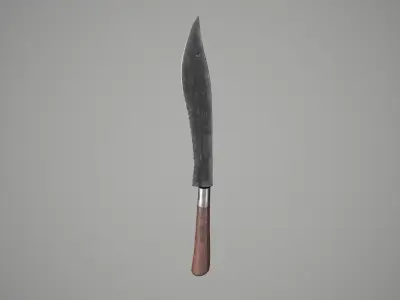 Thai Local Custom Knife Low-poly 3D model