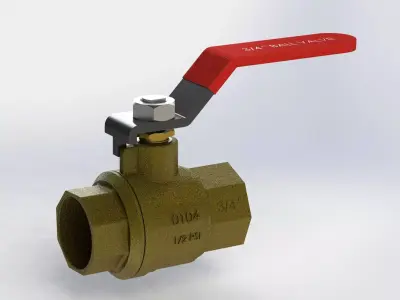 Ball Valve 3D model by duterg from CGTrader