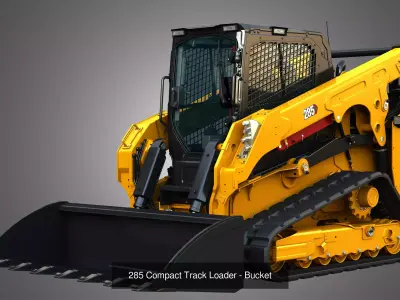 Compact Track Loaders 7 in 1 3D Model Pack