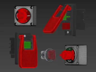button switch 3D model