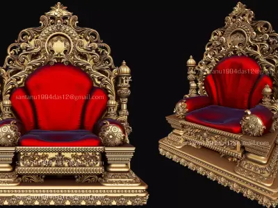 Throne 3d Print Model for God and king 3D print model