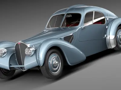 Bugatti Type 57 Atlantic 3D model purchase