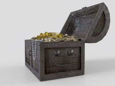 Treasure Chest 3D model 6