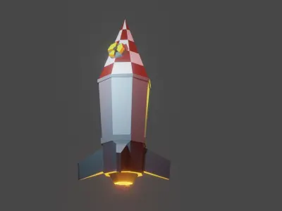 Nuclear Missile for free   Free low-poly 3D model